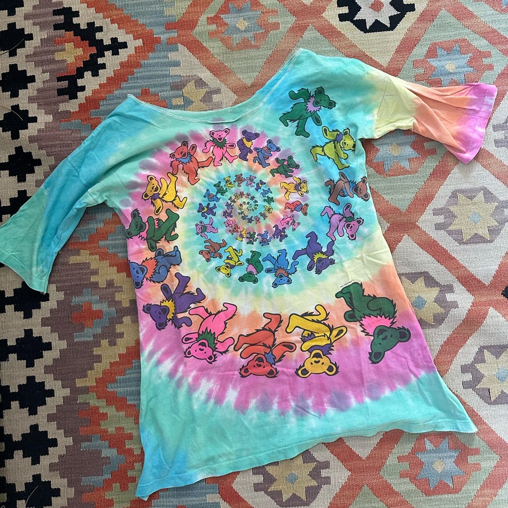 Vintage Grateful Dead tie dye shirt (altered medium) Liquid blue